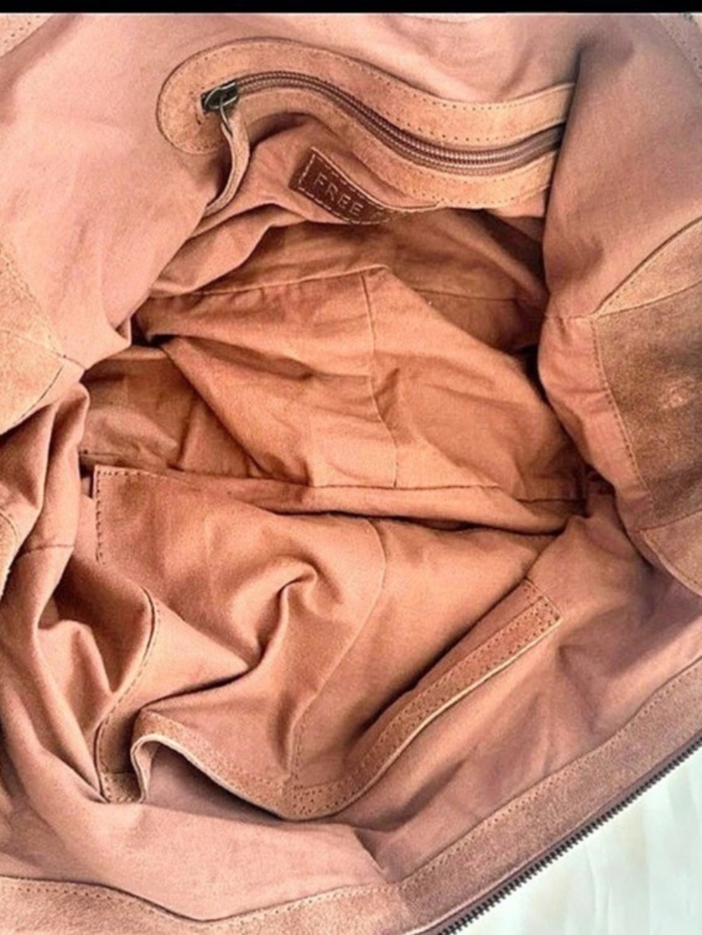 Free People Roma Suede Tote Bag Hobo in Brown - Picture 2 of 2